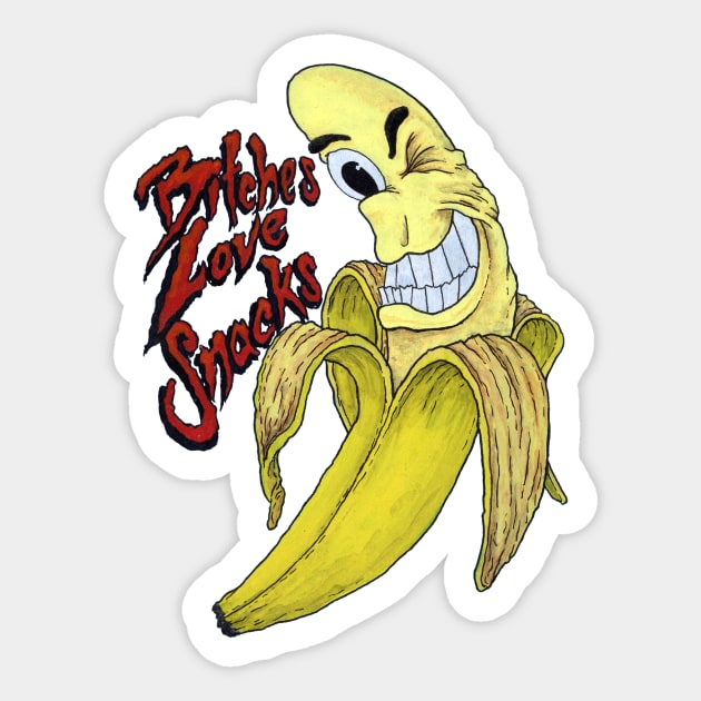 Bitches Love Snacks Sticker by ScottBokma